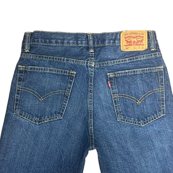 Levi's 502 Jeans Size 16 Regular Taper Size - Tag 28x28 Actual 29X31 Boys or Men - Picture 3 of 12